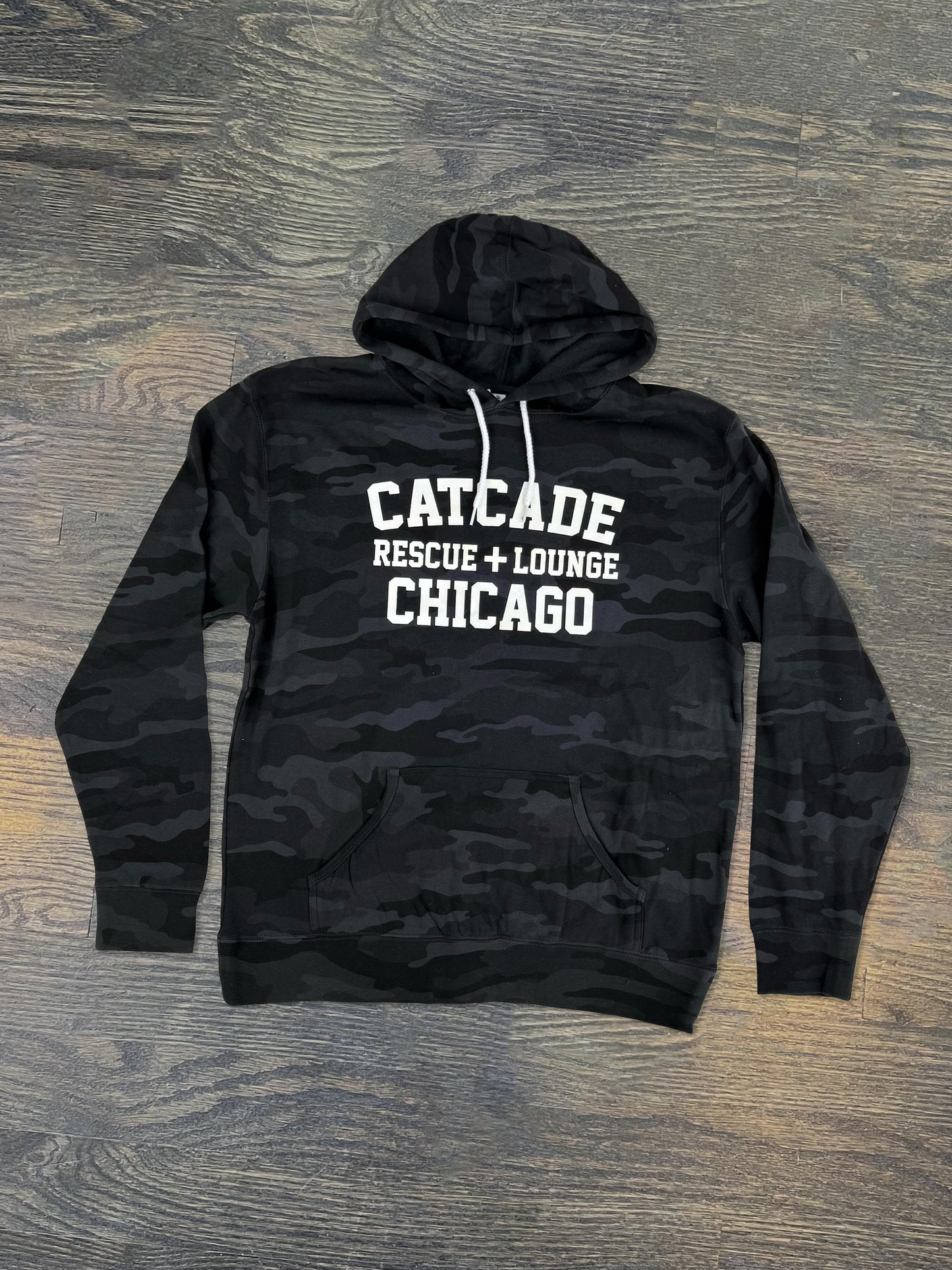 The Catcade Varsity Hooded Sweatshirt (Camo)