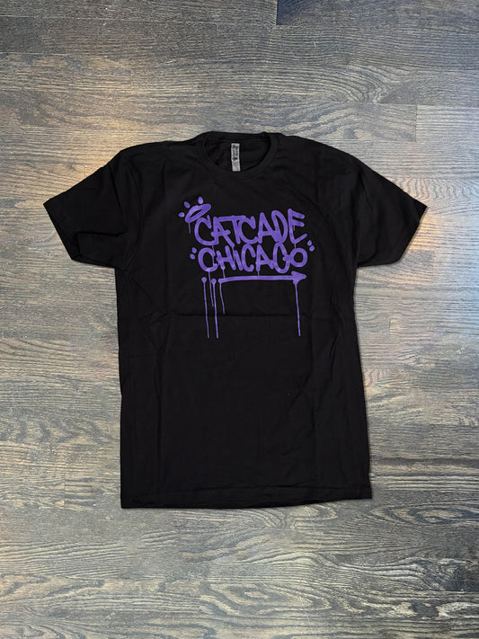 The Catcade Purple Graffiti Shirt