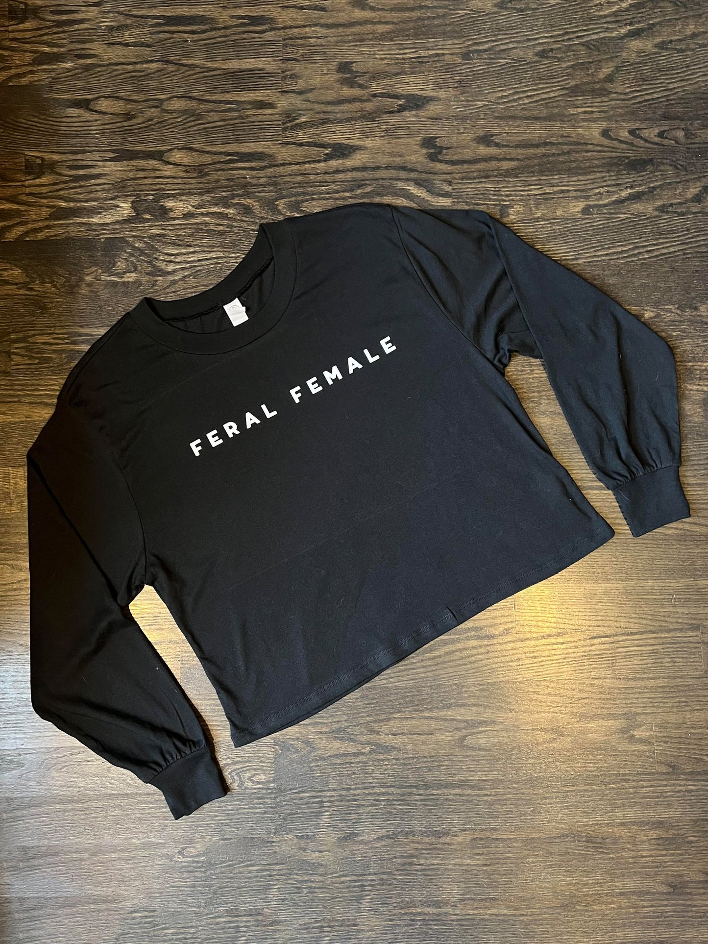 The Catcade Feral Female Longsleeve Crop Top